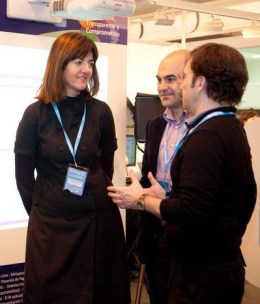 Idoia Mendia, Juan Luis Ronco y Alex Lara